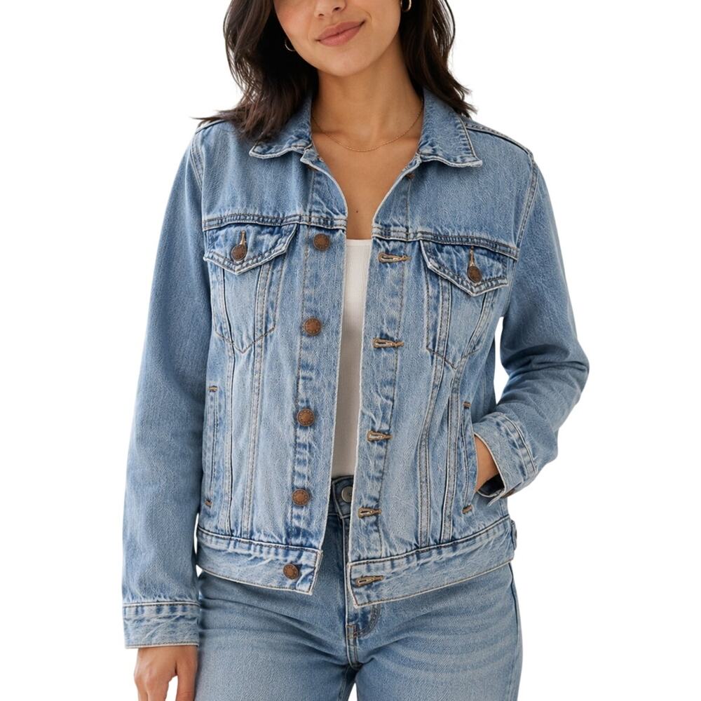 Poshmark  Lucky Brand Tomboy Trucker Denim Jacket Size Small 100% Cotton